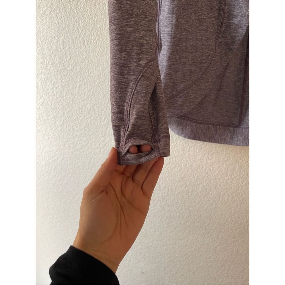 Lululemon Rulu Rally Wrap LS Size 4 Heathered Graphite Puple - Picture 4 of 6